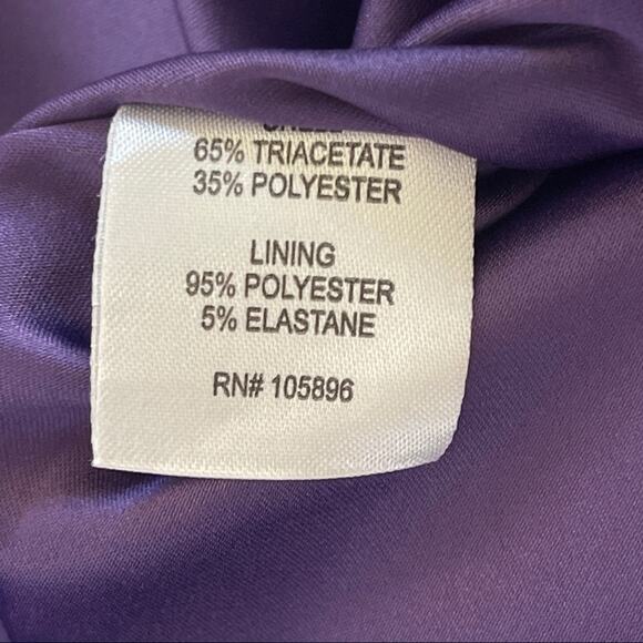 Worth New York Purple Satin Shift Dress Size 0 - Picture 5 of 7